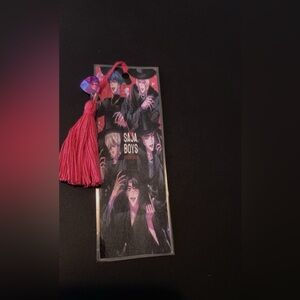 Saja Boys Bookmark with Pink Tassel